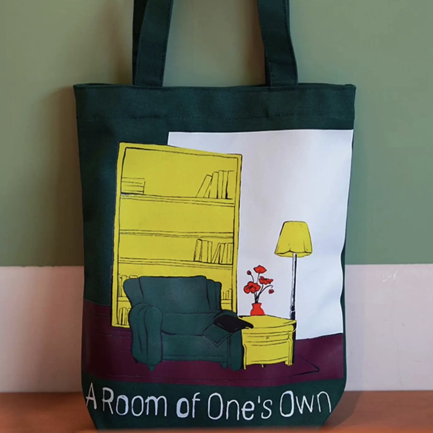 A Room of One's Own Tote Bag, Virginia Woolf Gift, Canvas & Bookmark Set - Image 3