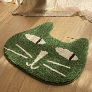 Cat Face Shaped Rug | Absorbent Non-Slip Bath Mat (50x60cm)