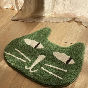Cat Face Shaped Rug | Absorbent Non-Slip Bath Mat (50x60cm)